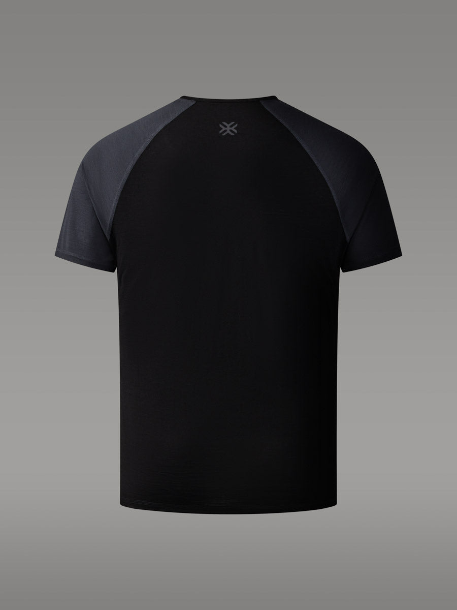 BIAFO 100% Merino T-shirt - color Black Storm