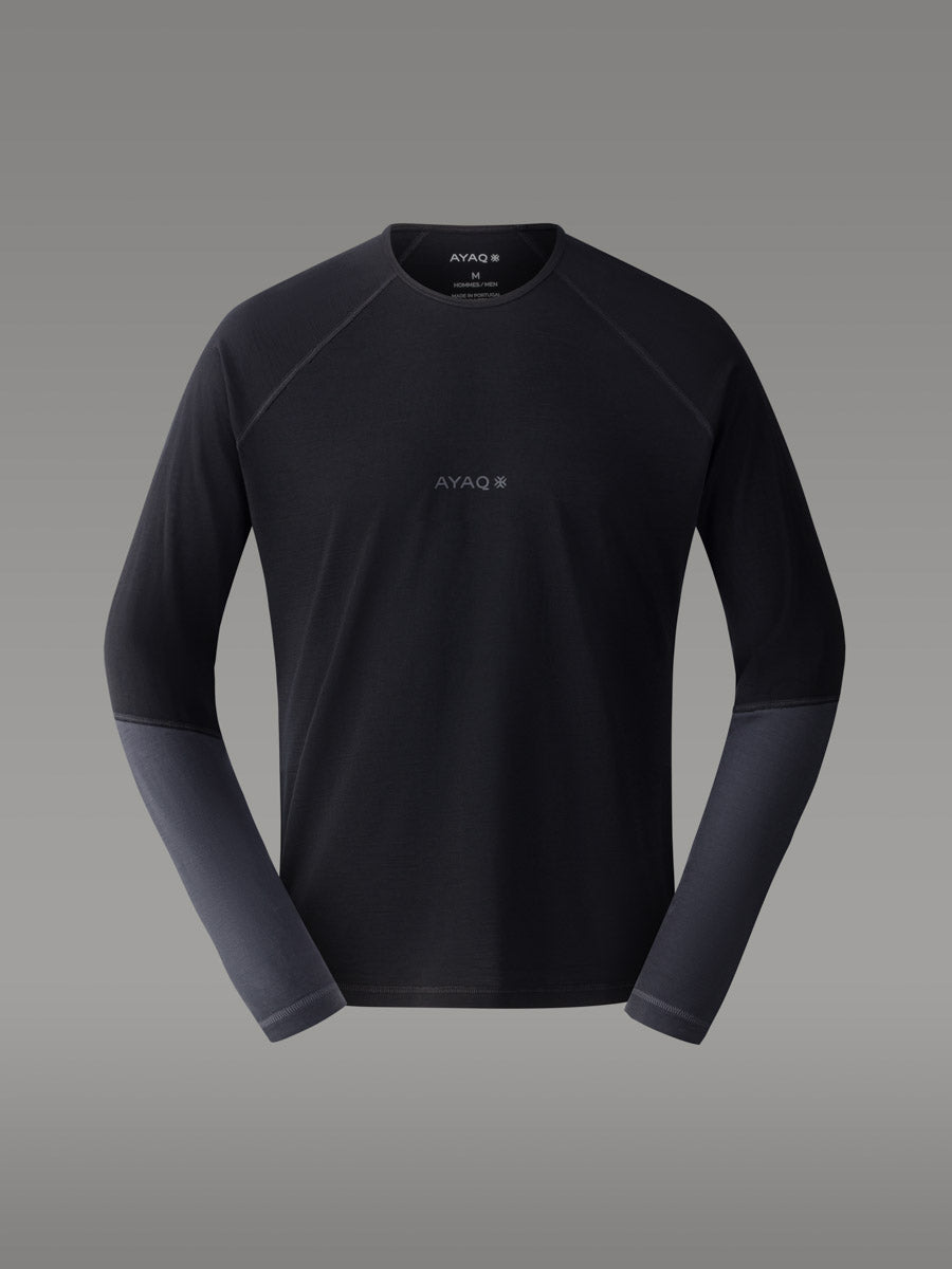 MEFONNA 100 % merino T-skjorte - coloris Black Storm