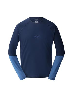 MEFONNA 100 % merino T-skjorte - coloris thumbnail-Blue Slate