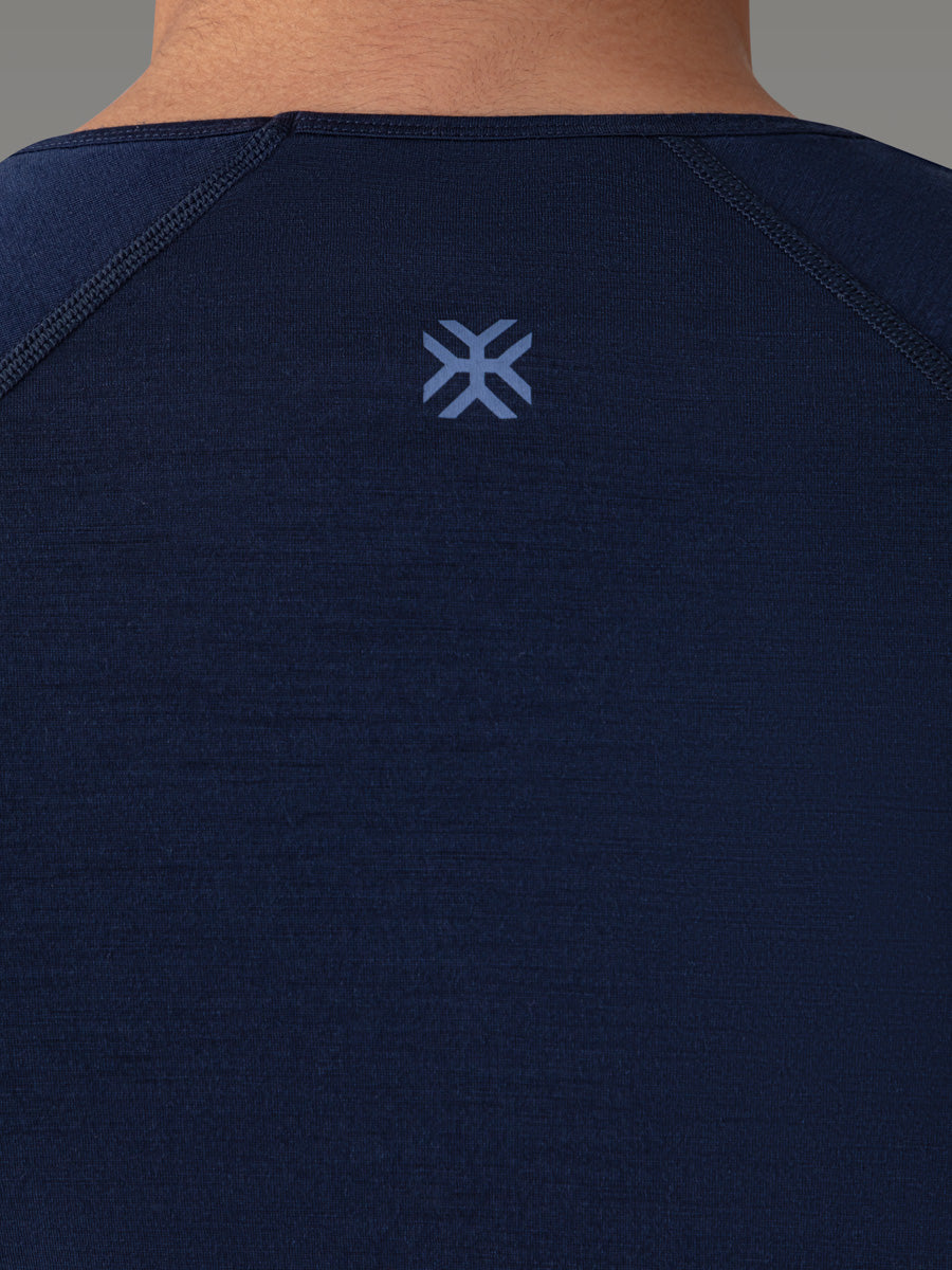 MEFONNA 100 % merino T-skjorte - coloris Blue Slate