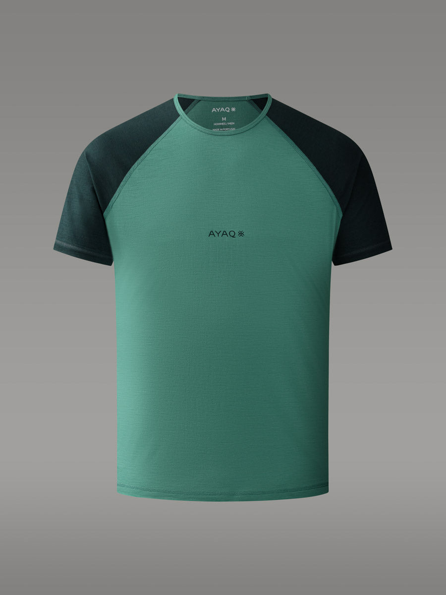 BIAFO 100% Merino T-shirt - color Lake Green