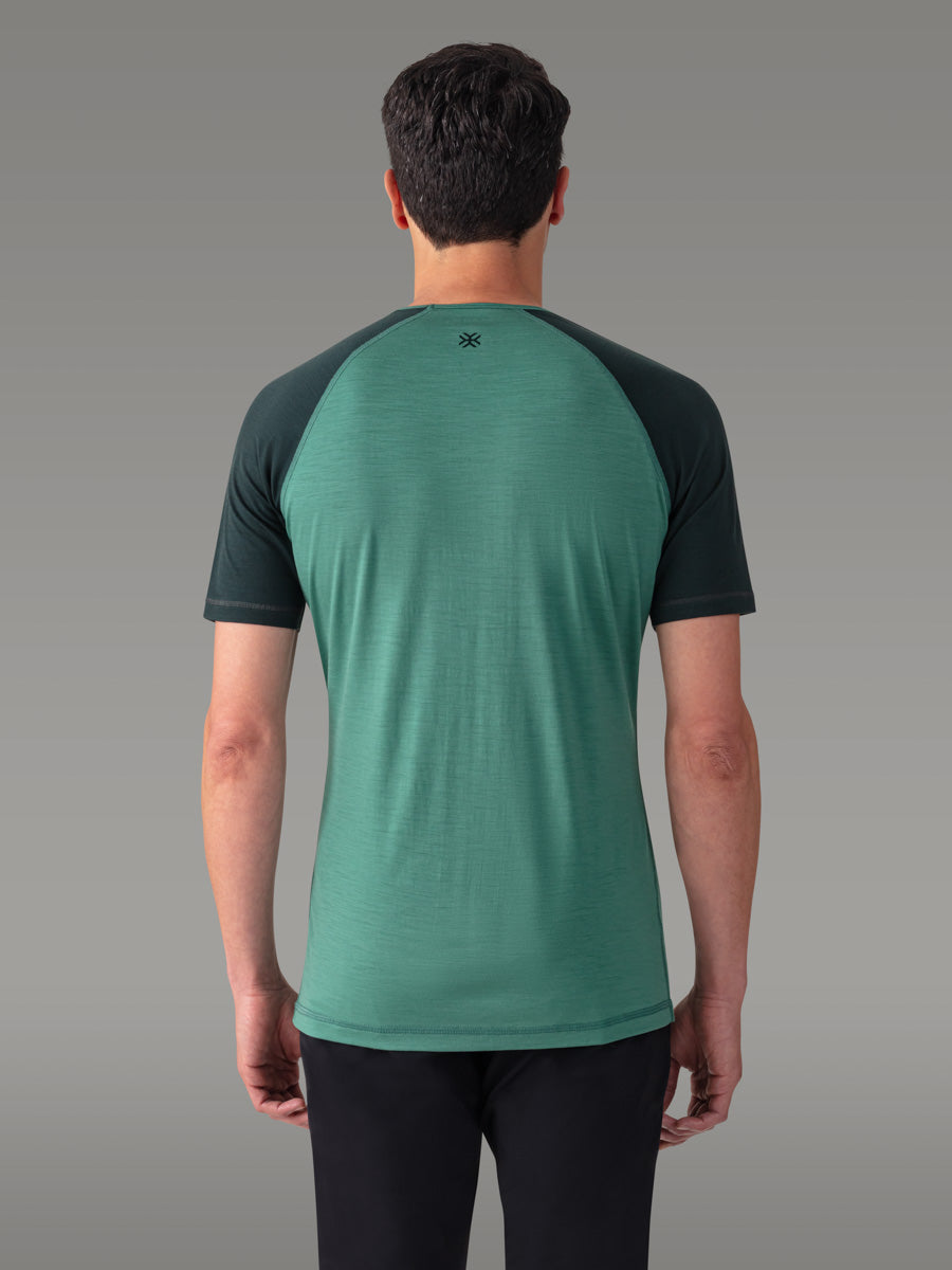 BIAFO 100% Merino T-shirt - color Lake Green