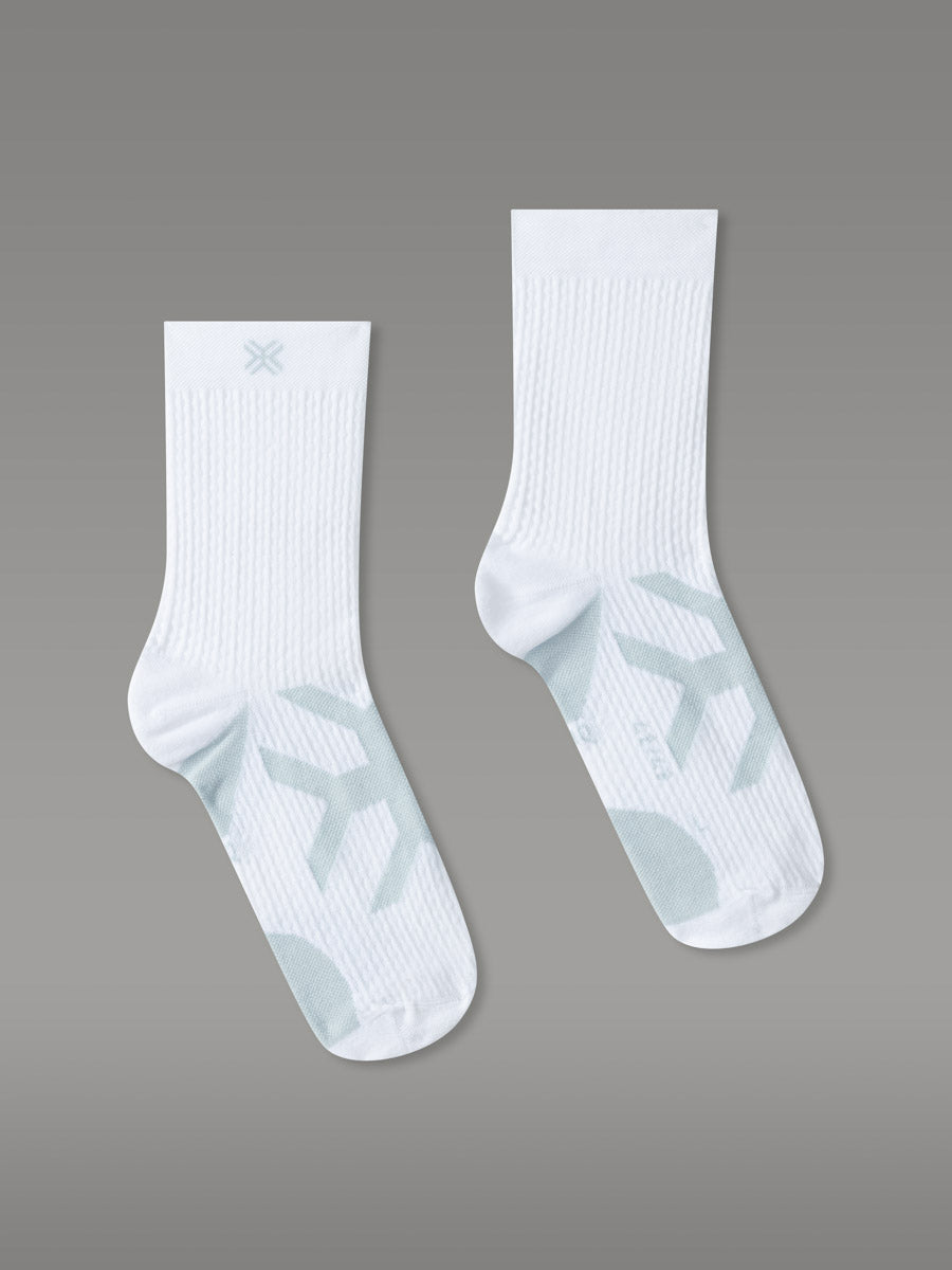 Calcetines de running SAIMAA - coloris White Rock Blue Ice