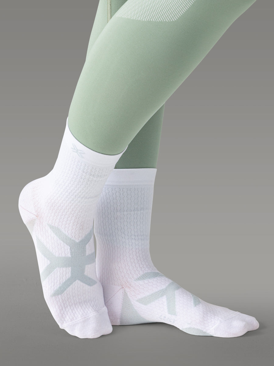 Calcetines de running SAIMAA - coloris White Rock Blue Ice