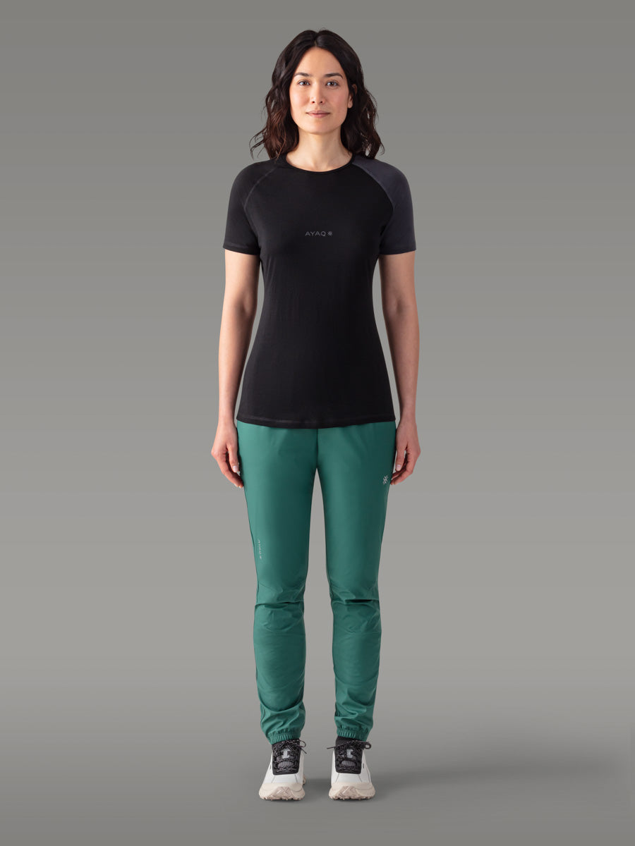 BIAFO 100% Merino T-shirt - color Black Storm