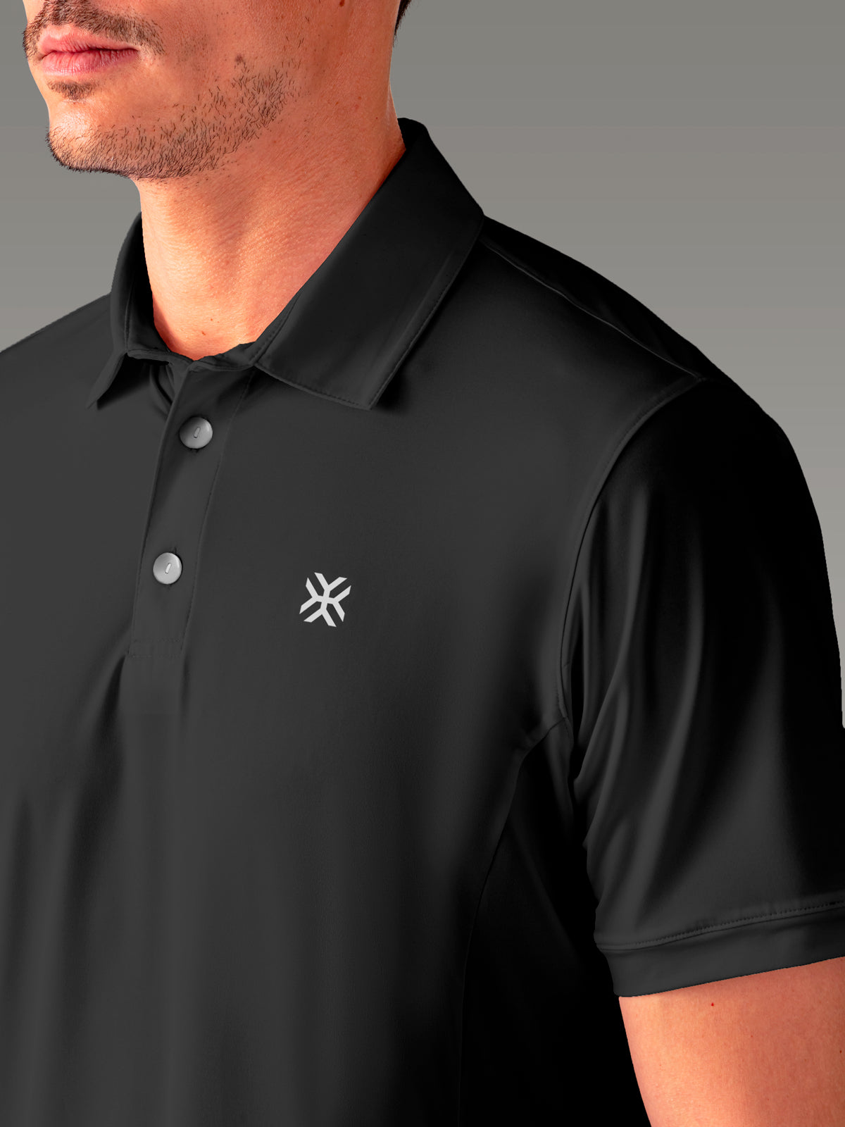 LAFFREY Polo léger actif - coloris Black Storm

