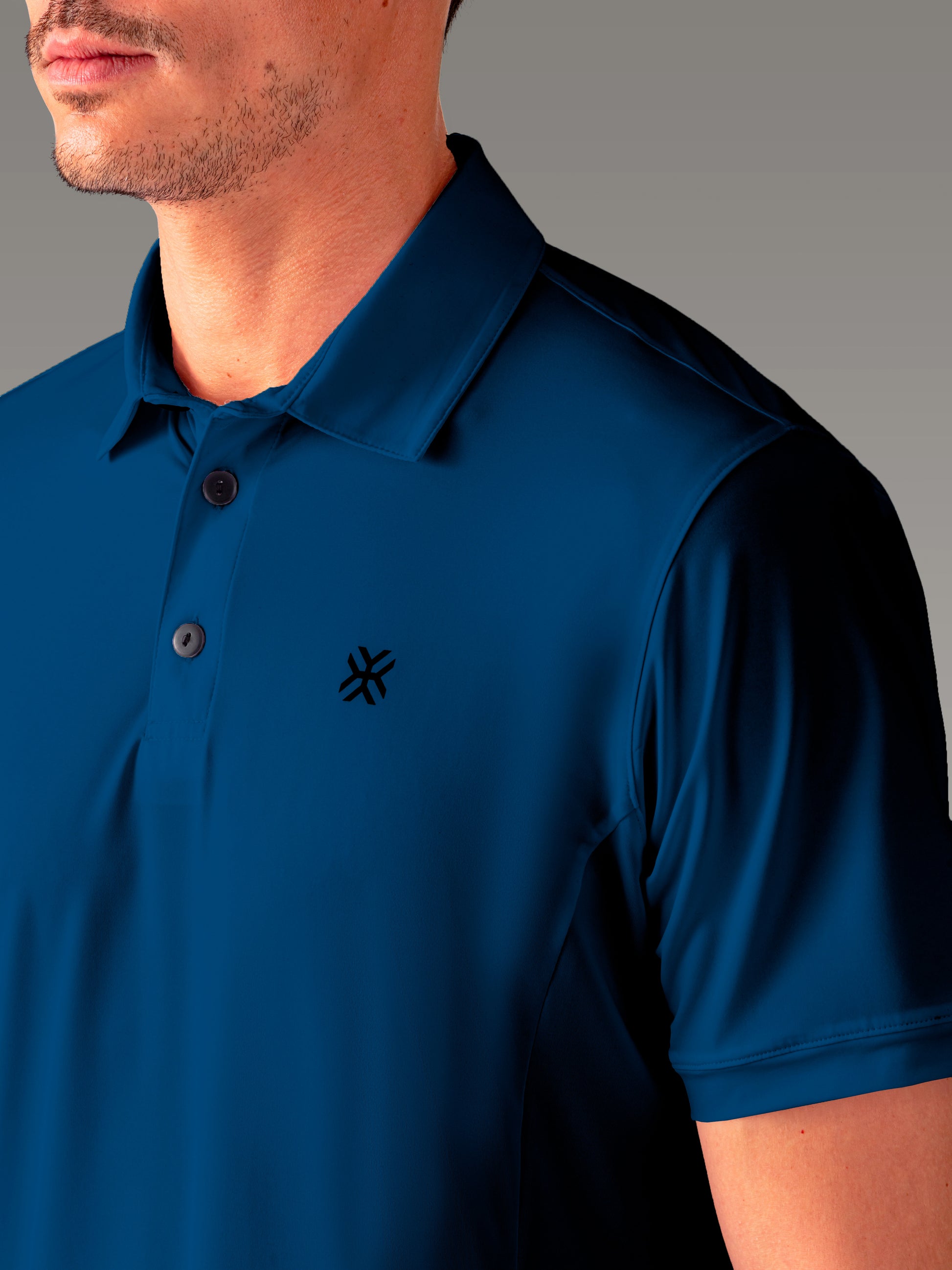 LAFFREY Lightweight Active Polo - color North Blue


