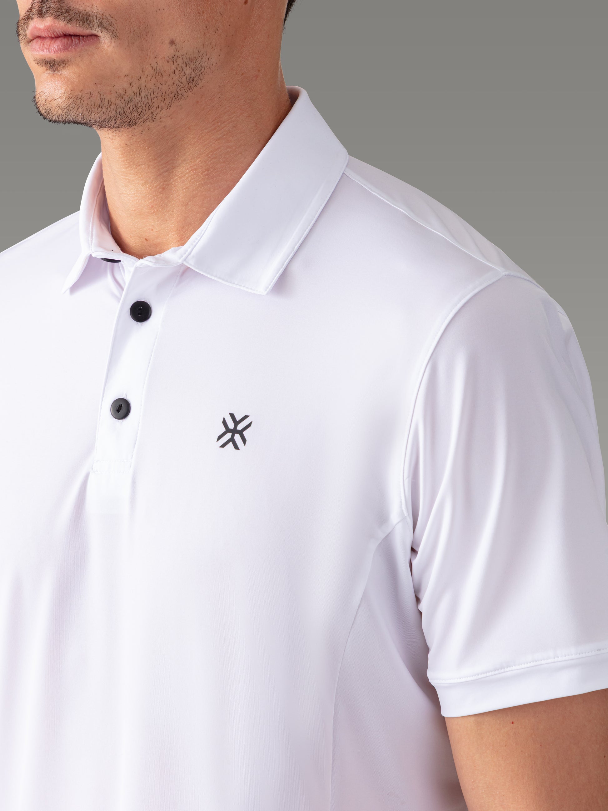 LAFFREY Lightweight Active Polo - color White Rock

