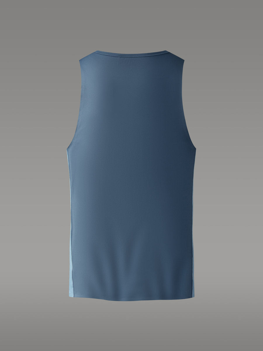 TENNO Trail-løpeundertrøye — Blue Slate