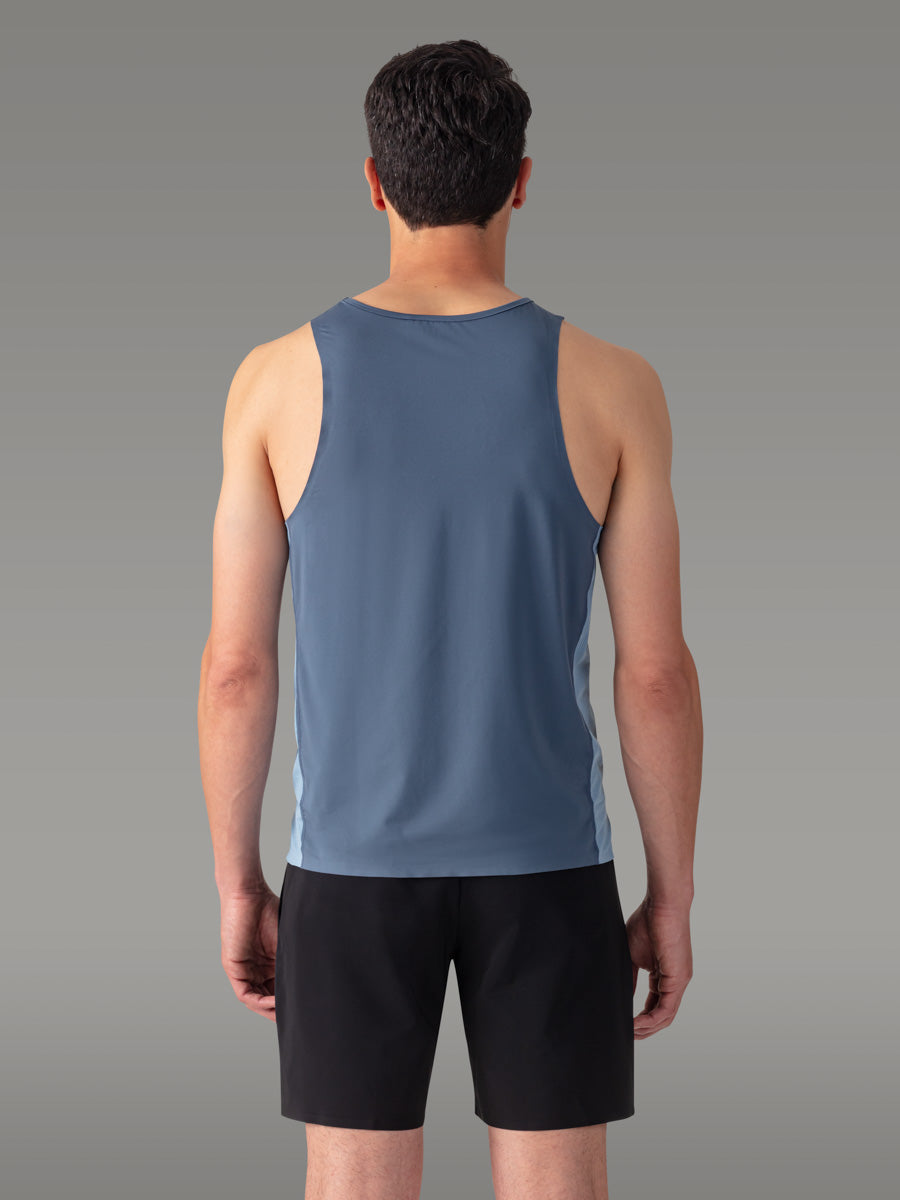 TENNO Trail-løpeundertrøye - coloris Blue Slate

