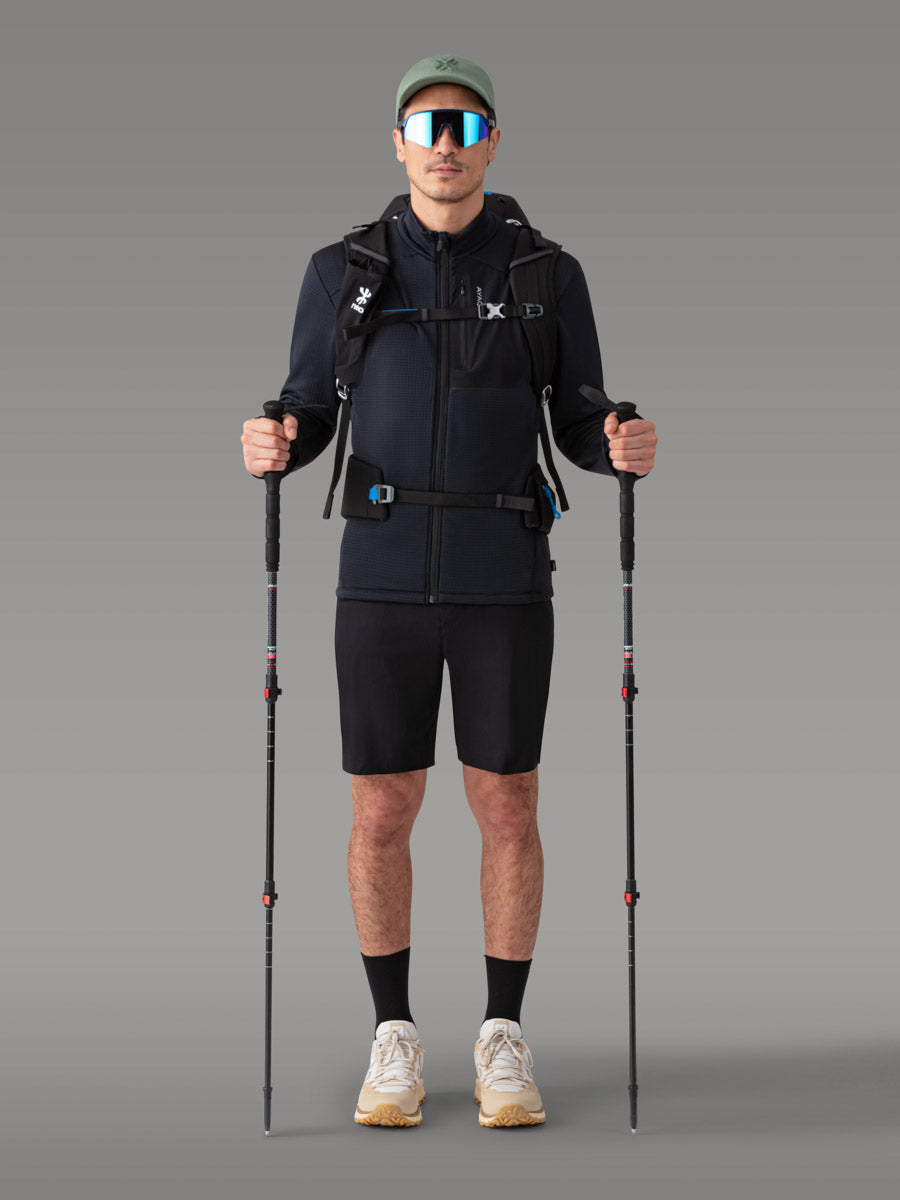 KOKANEE Active fleecejakke — Black Storm