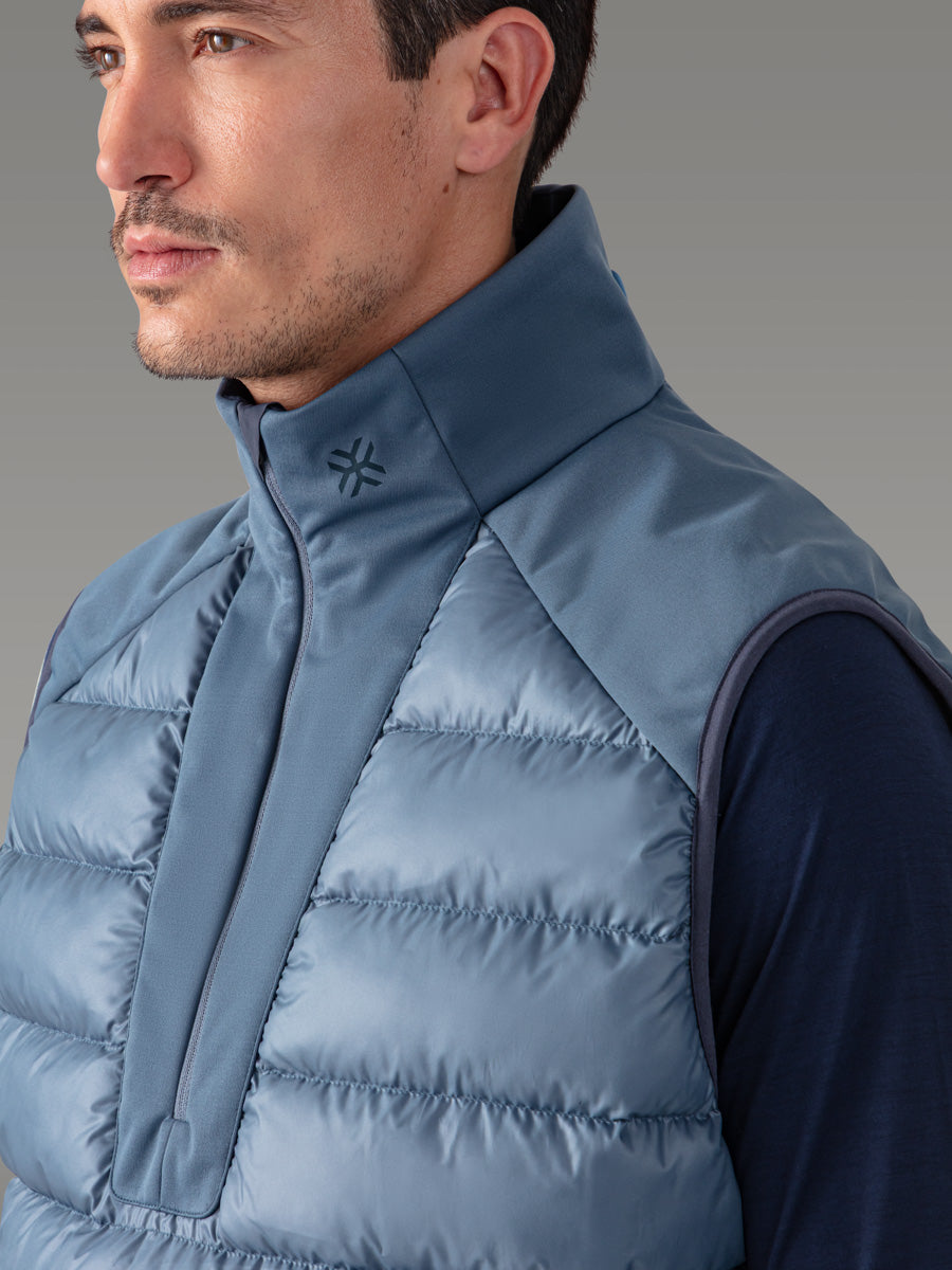 FORNO ノースリーブインサレーションジャケット — Blue Slate