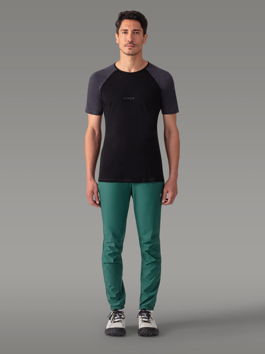 BIAFO 100 % merino T-skjorte — Black Storm