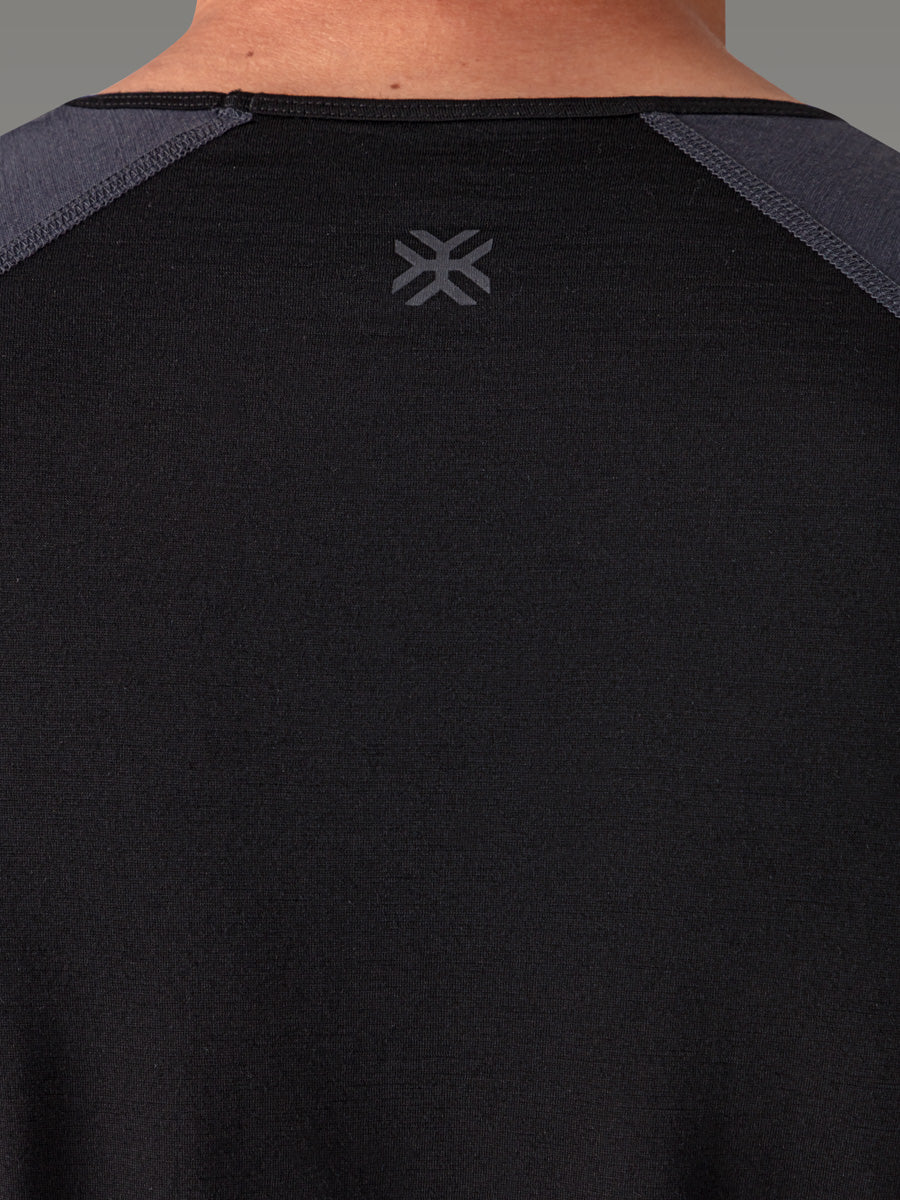 BIAFO Tシャツ 100% メリノ — Black Storm