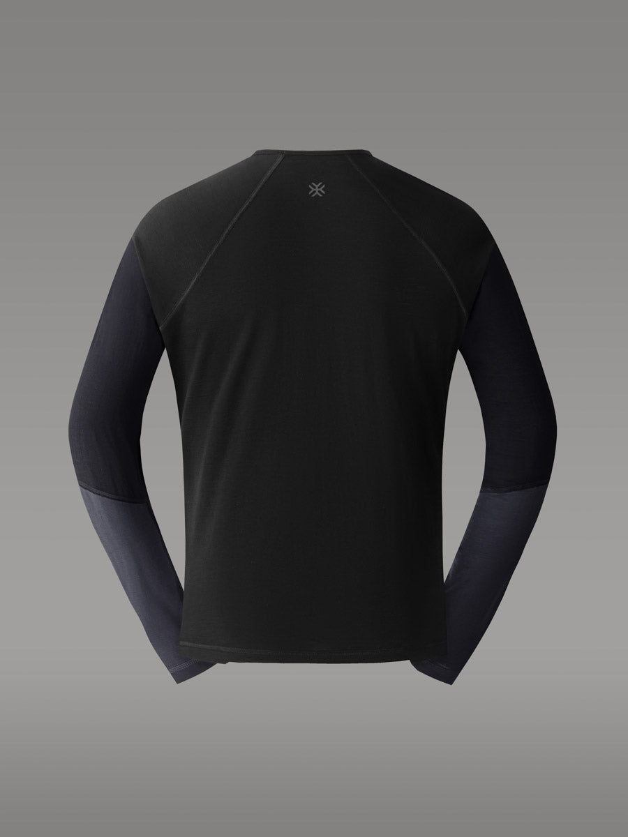 MEFONNA 100 % merino T-skjorte — Black Storm