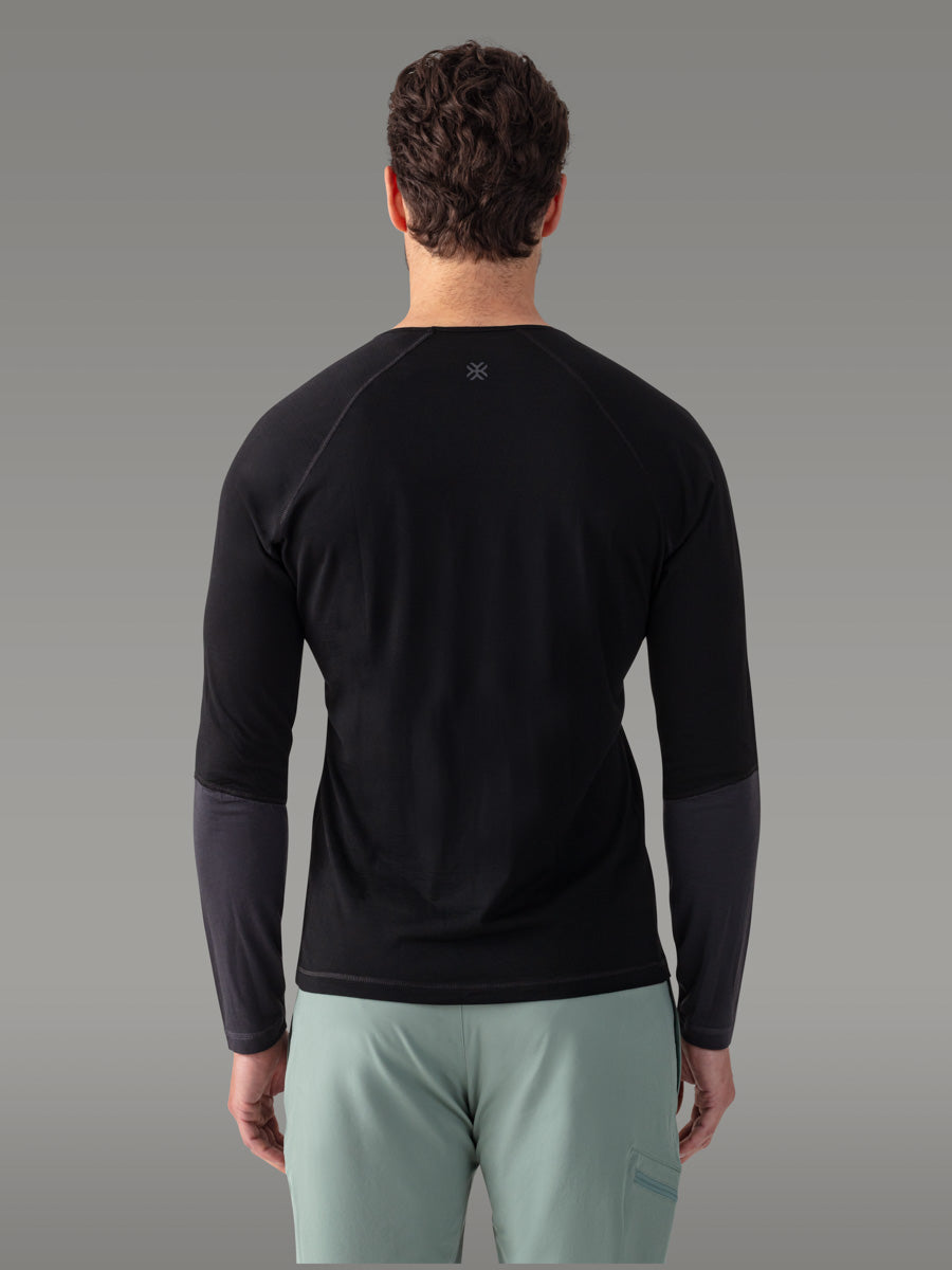 MEFONNA 100 % merino T-skjorte — Black Storm