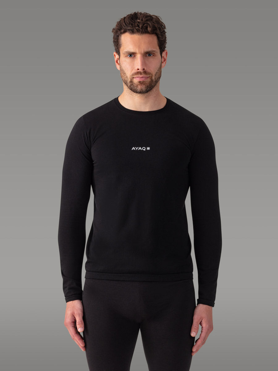 SHIRWALI Maglietta Merino 240g - coloris Black Storm

