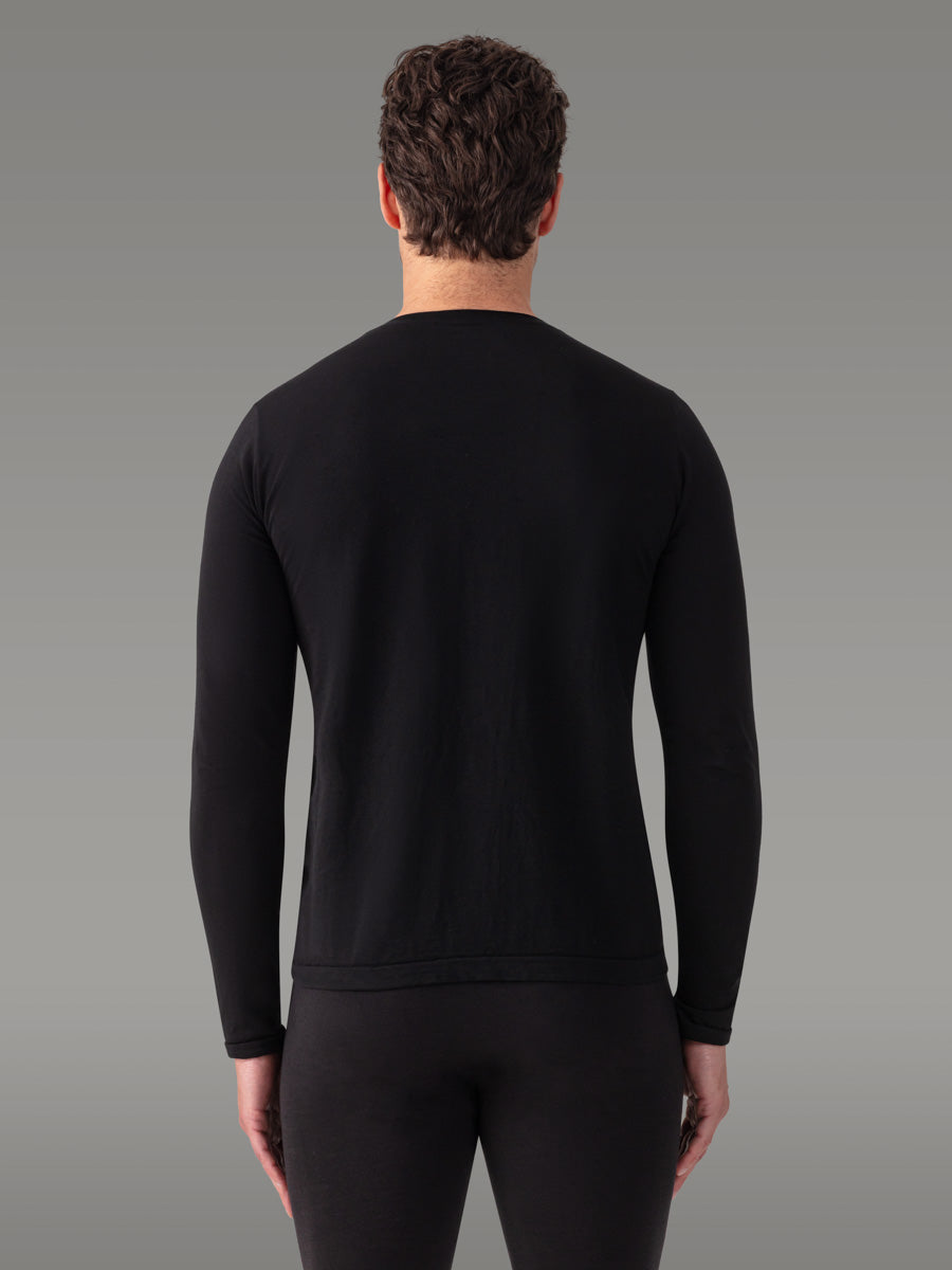 SHIRWALI Maglietta Merino 240g - coloris Black Storm

