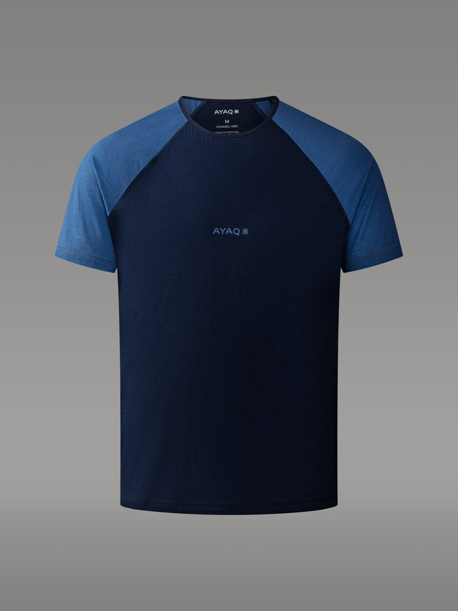 BIAFO 100 % merino T-skjorte — Blue Slate
