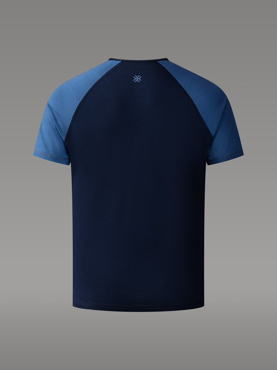 BIAFO 100 % merino T-skjorte — Blue Slate