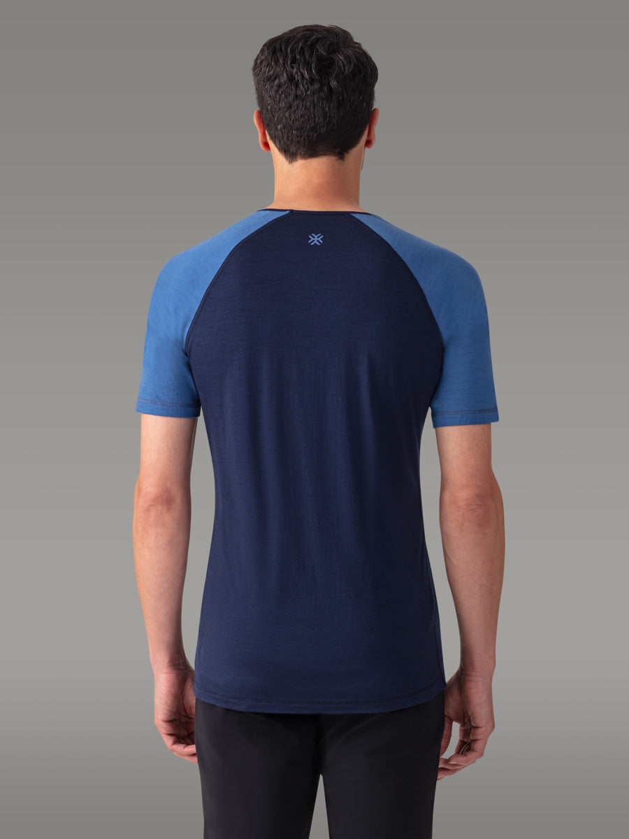 BIAFO Tシャツ 100% メリノ — Blue Slate