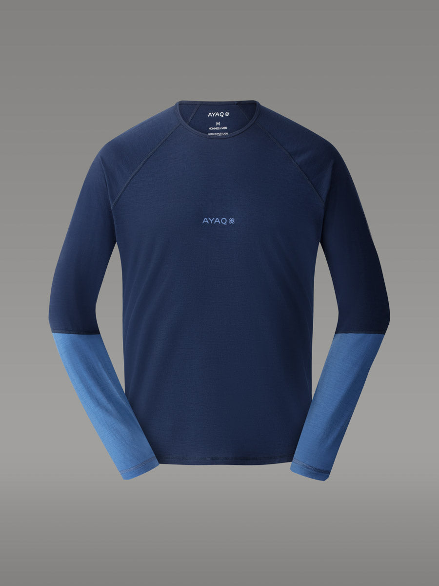 MEFONNA 100 % merino T-skjorte — Blue Slate