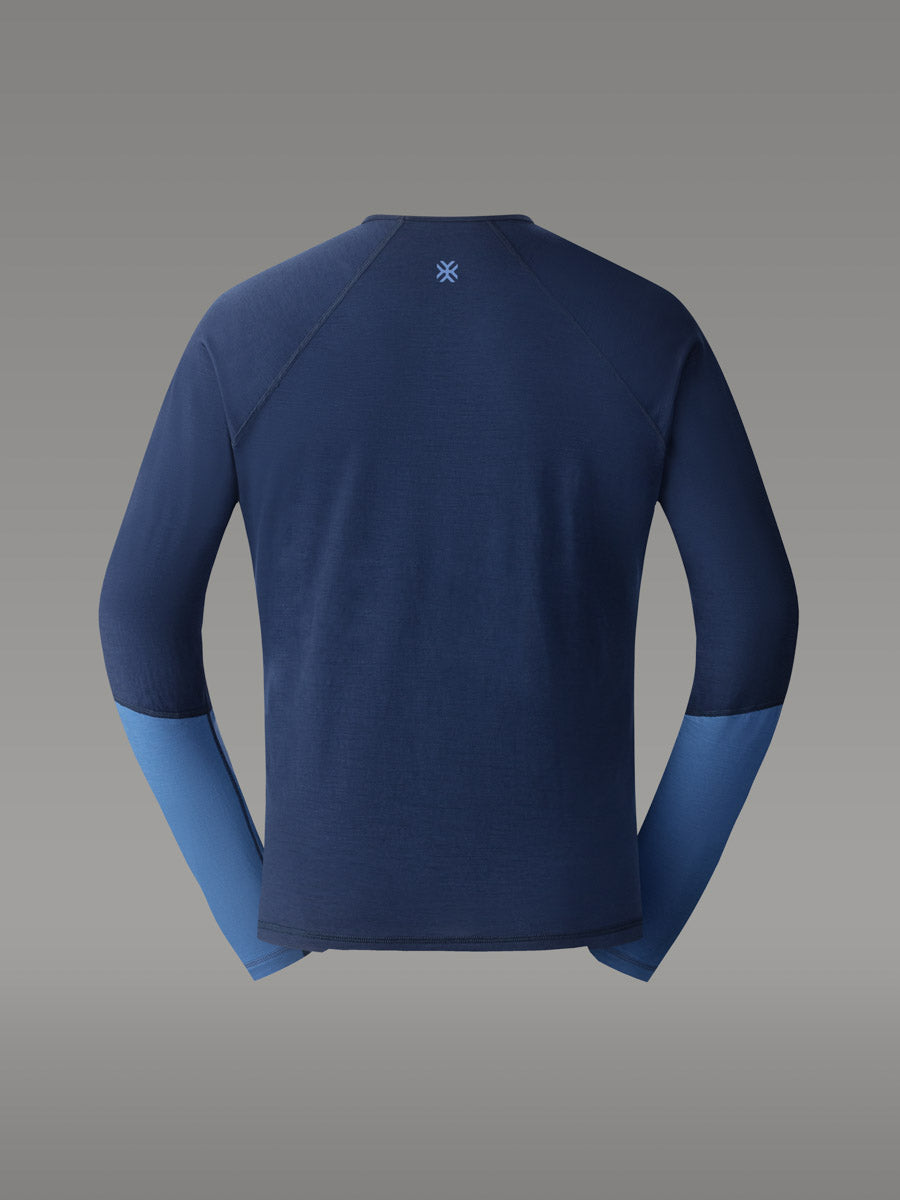 MEFONNA 100 % merino T-skjorte — Blue Slate