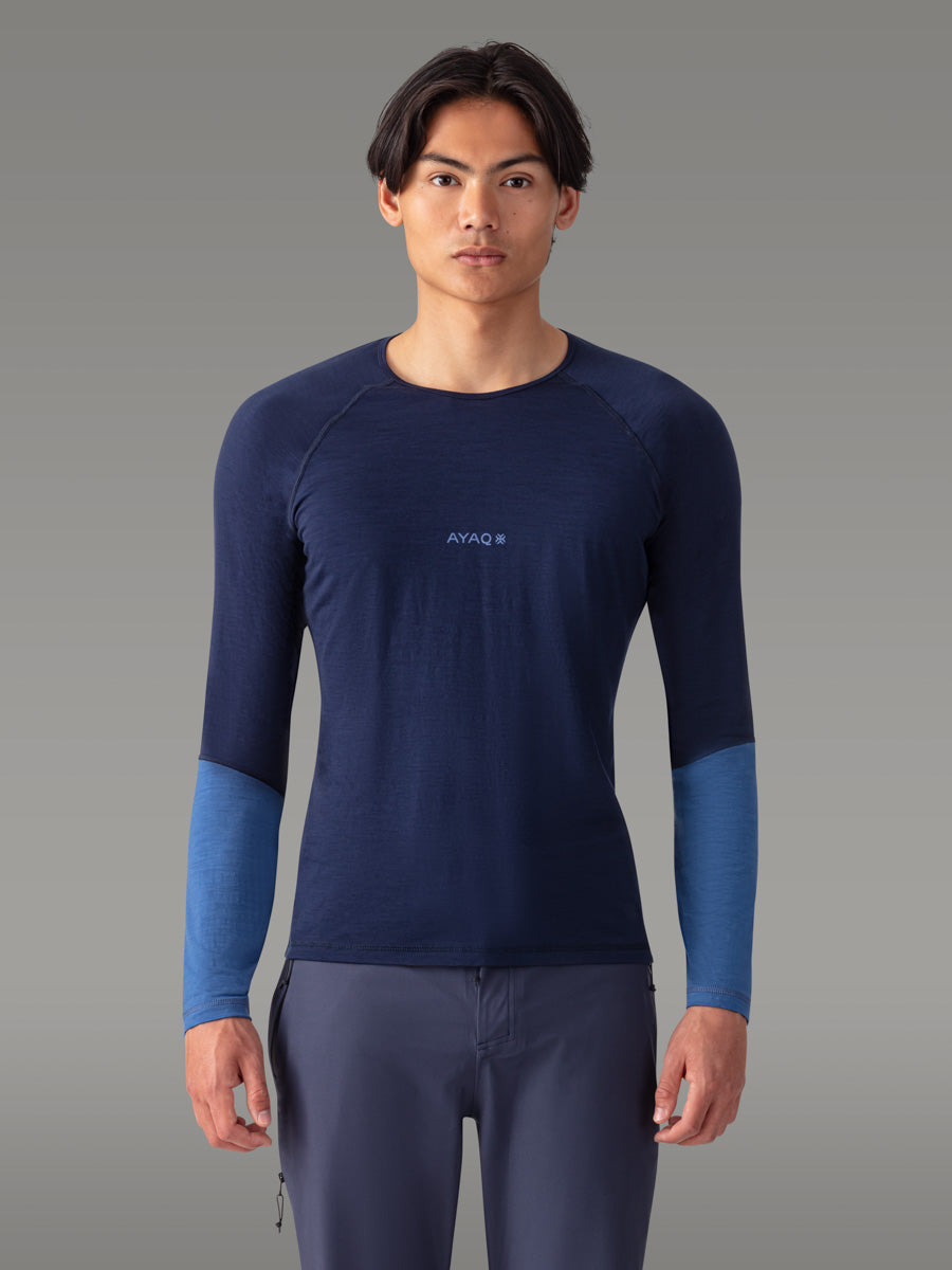 Camiseta MEFONNA 100% Merino — Blue Slate