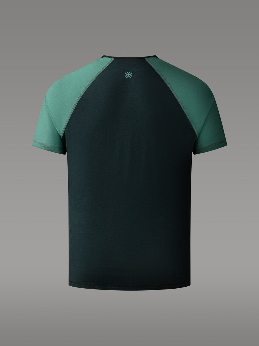 BIAFO Tシャツ 100% メリノ — Deep Green