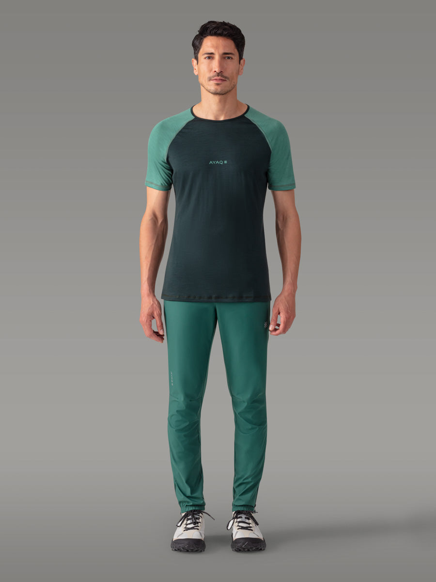 BIAFO 100 % merino T-skjorte — Deep Green