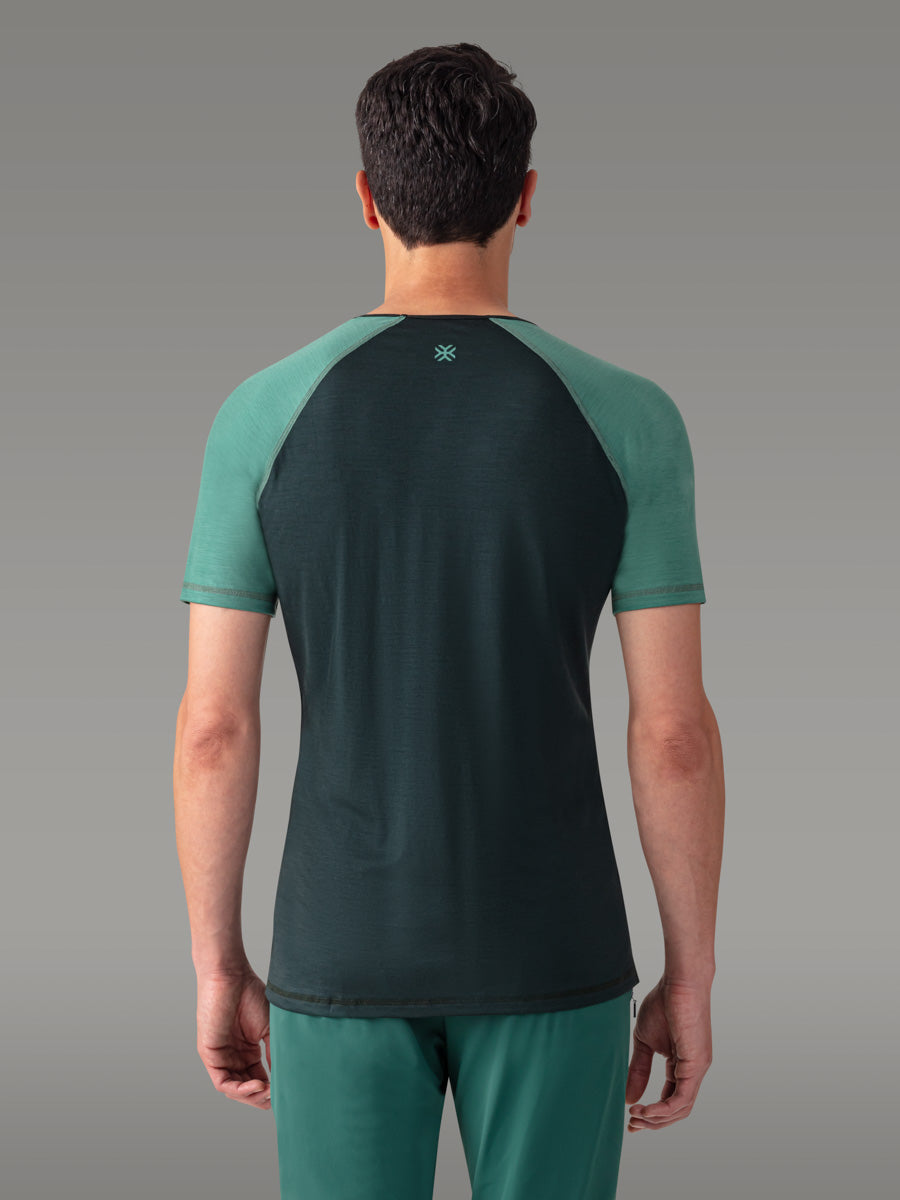 BIAFO Tシャツ 100% メリノ — Deep Green