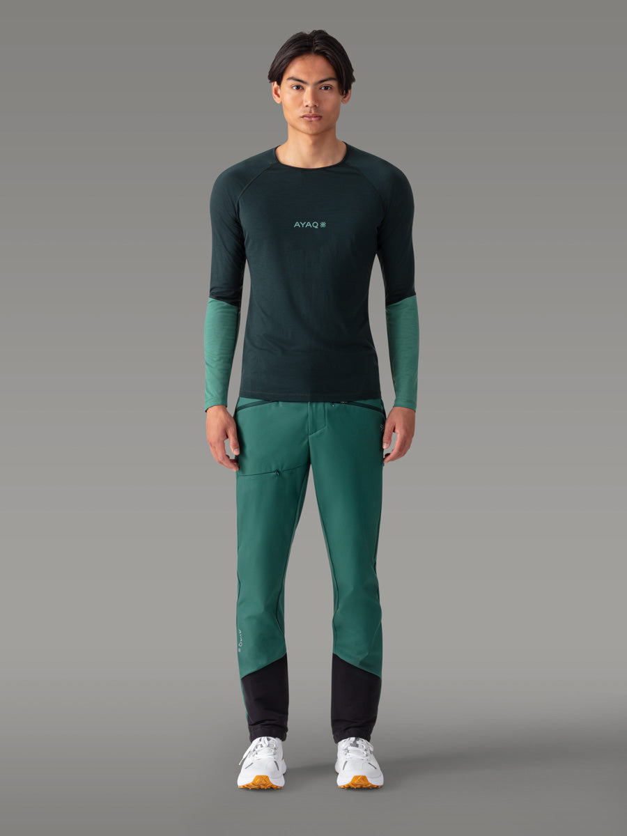 MEFONNA 100 % merino T-skjorte — Deep Green