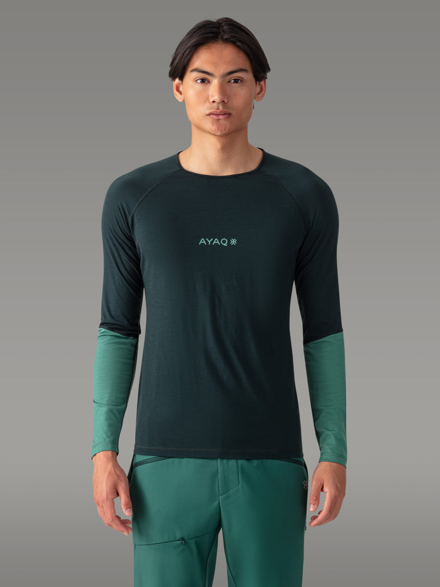 MEFONNA 100 % merino T-skjorte — Deep Green
