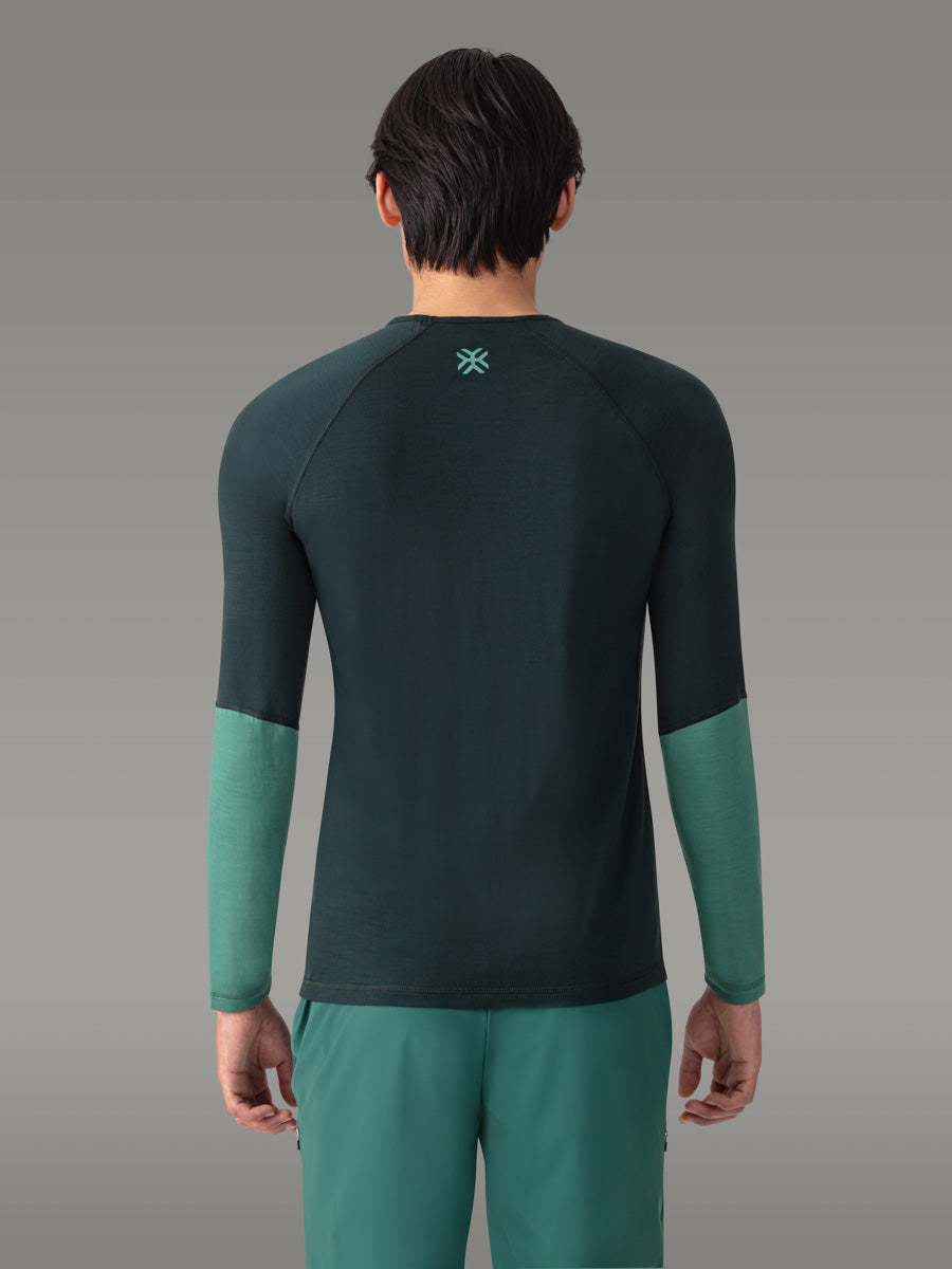 MEFONNA 100 % merino T-skjorte — Deep Green