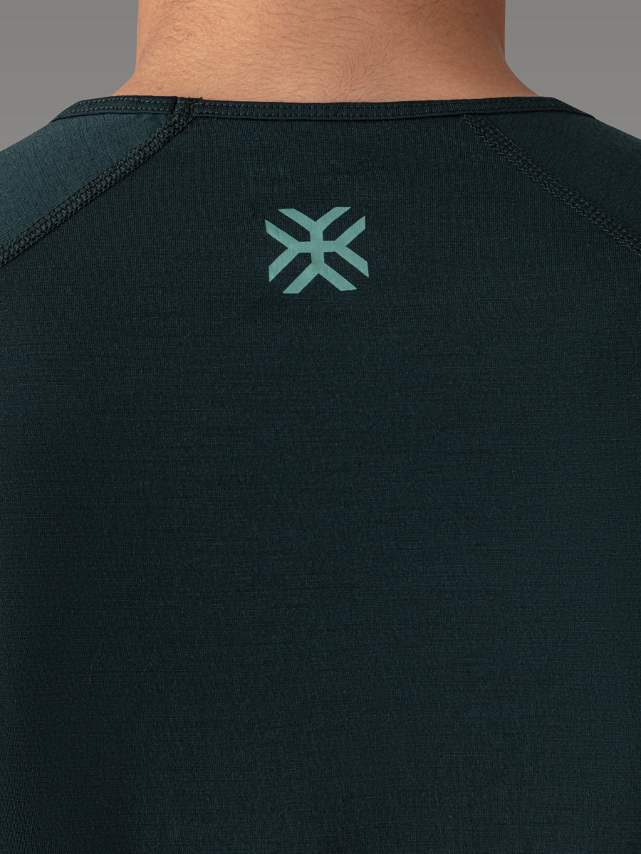 MEFONNA 100 % merino T-skjorte — Deep Green