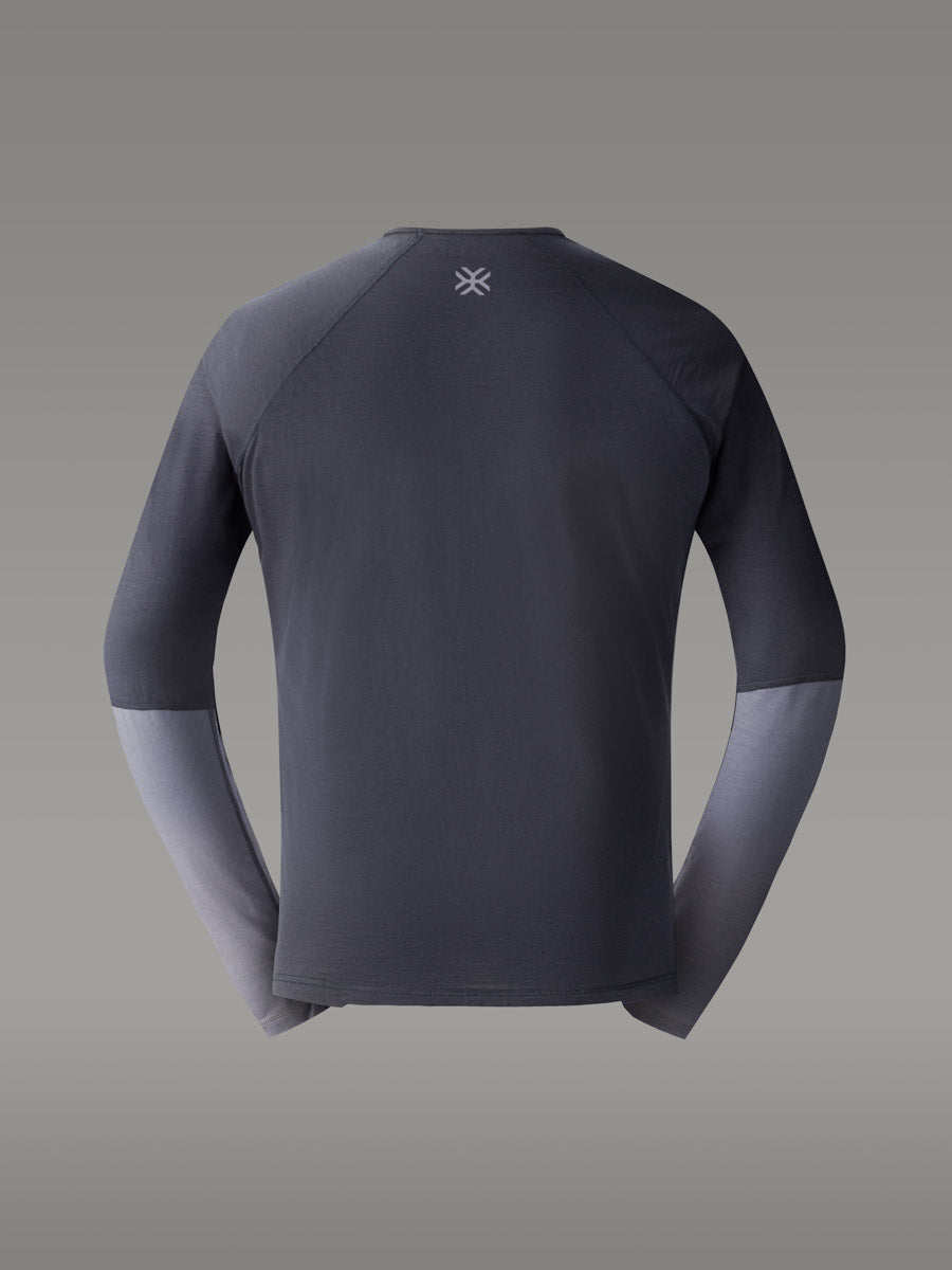 MEFONNA 100 % merino T-skjorte — Grey Dark