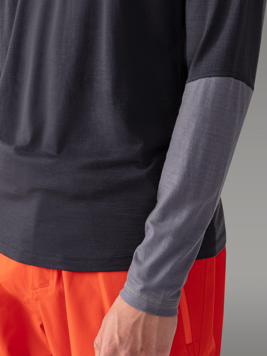 MEFONNA 100 % merino T-skjorte — Grey Dark