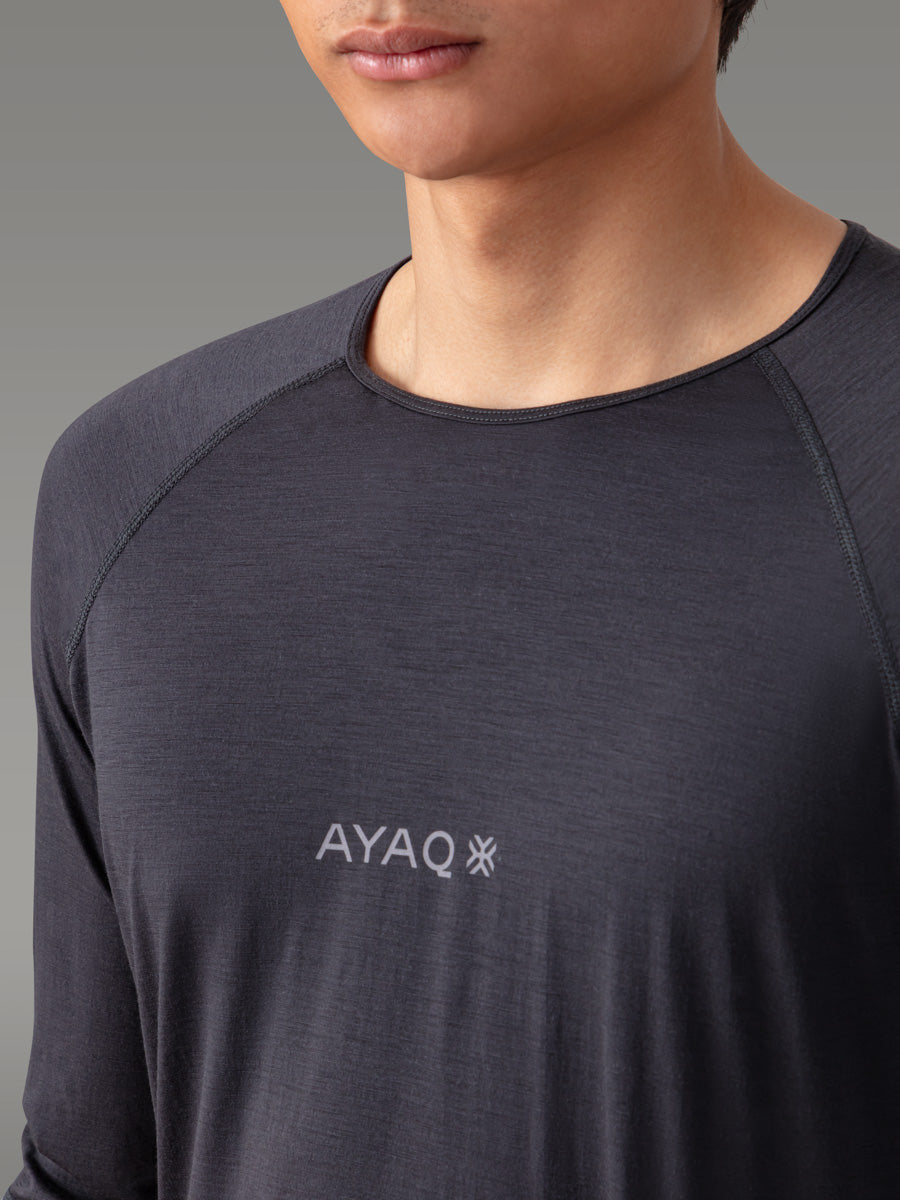MEFONNA 100 % merino T-skjorte — Grey Dark