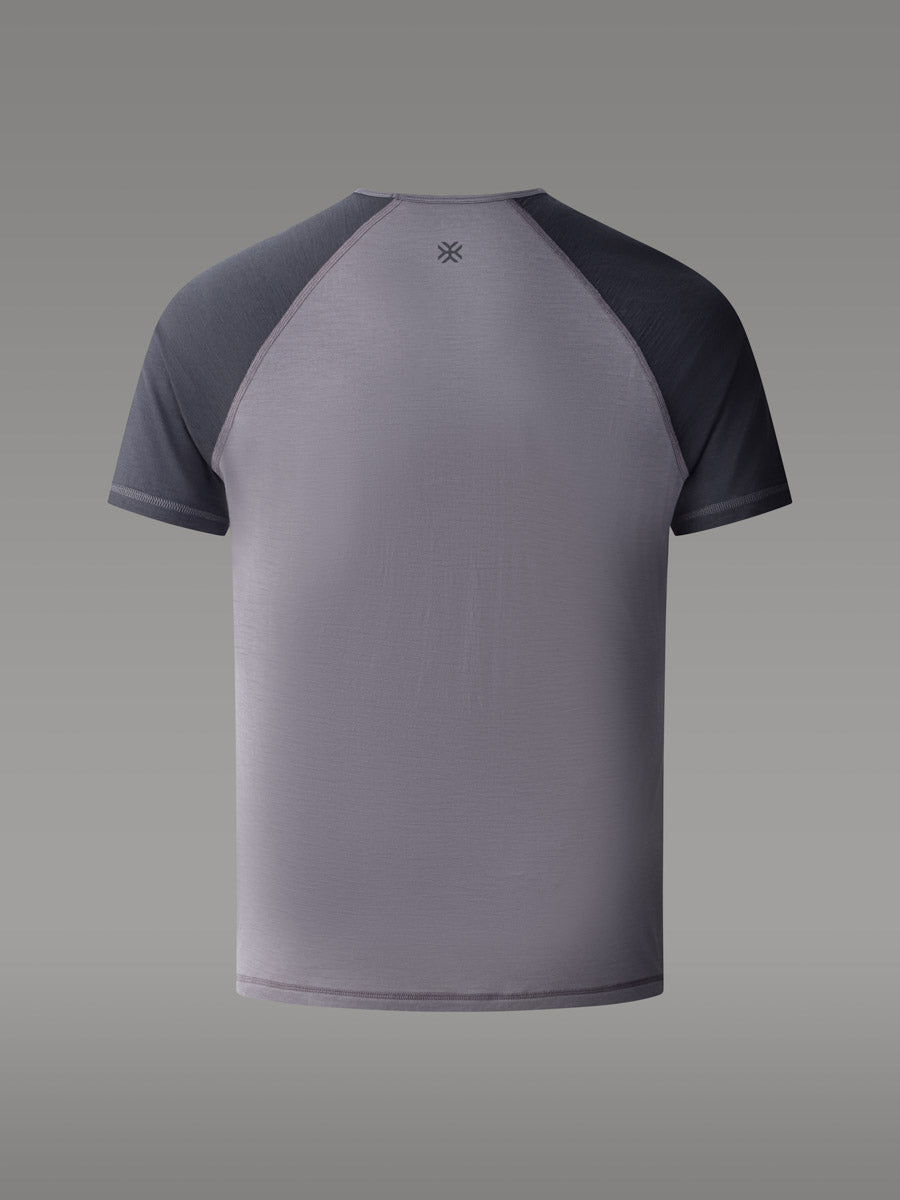 BIAFO Tシャツ 100% メリノ — Grey Volcano
