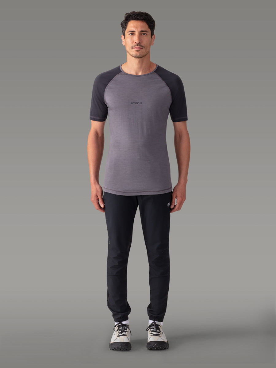 BIAFO Tシャツ 100% メリノ — Grey Volcano