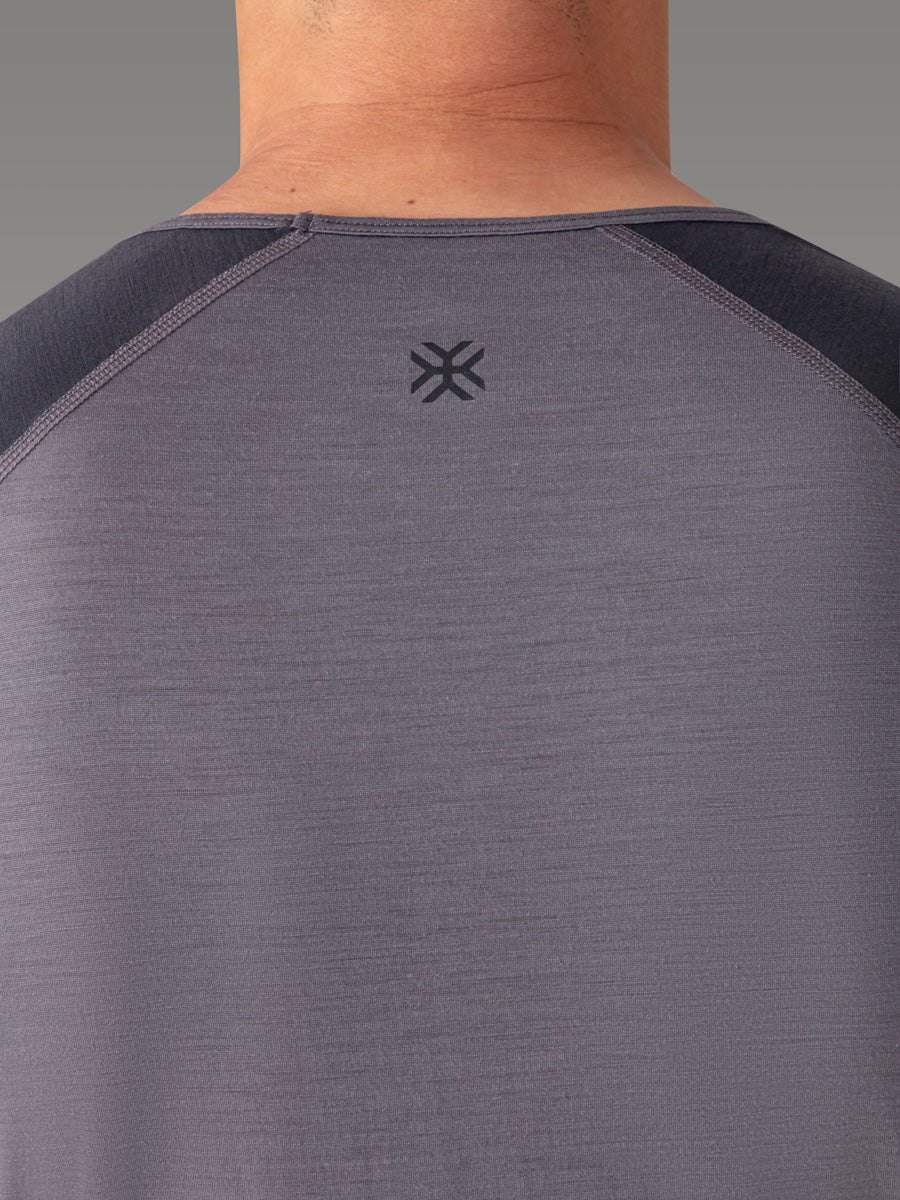 BIAFO 100 % merino T-skjorte — Grey Volcano