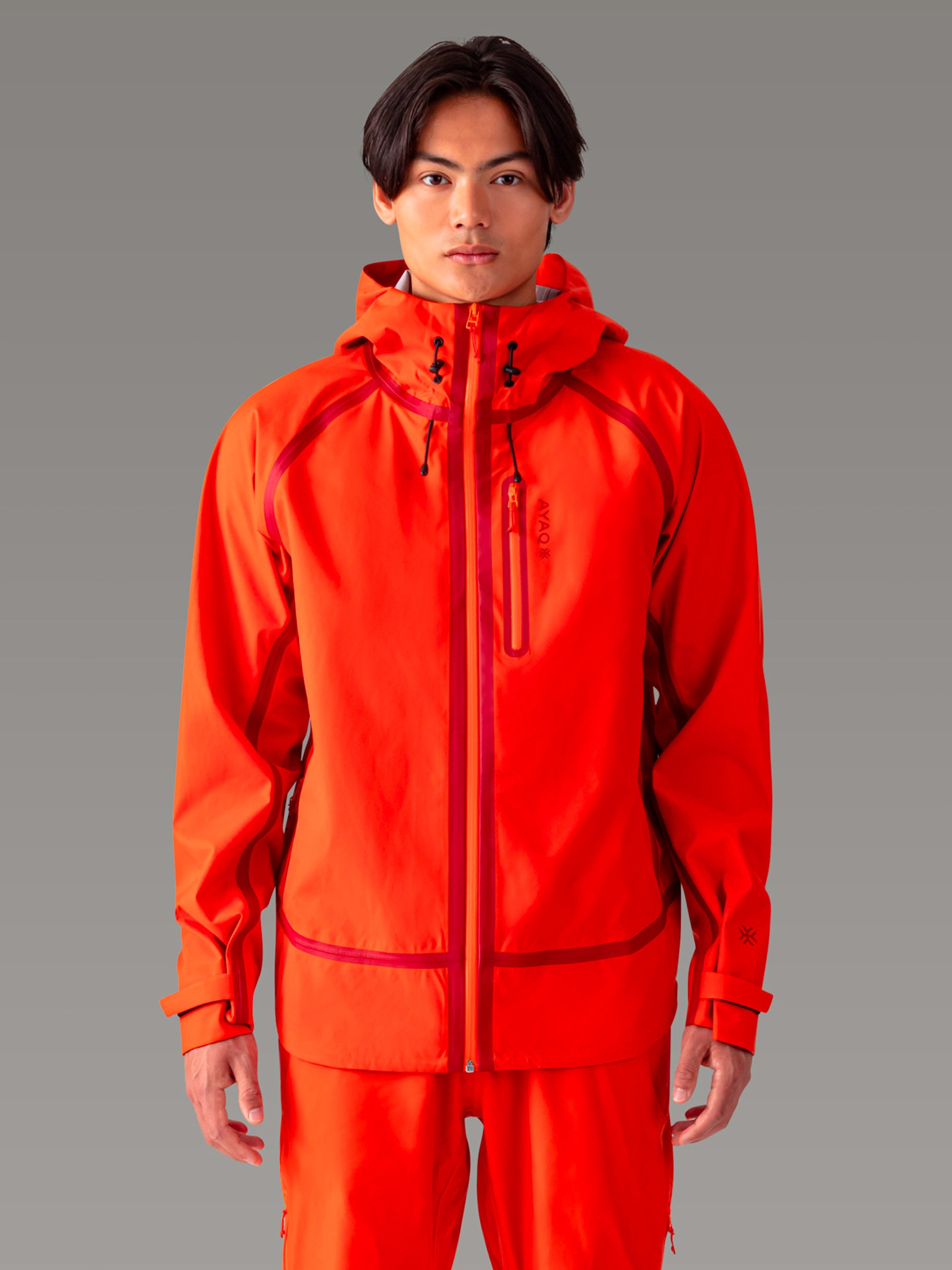 LONAK Hardshell-Jacke - coloris Orange Sunrise

