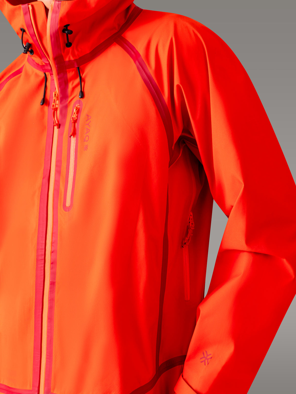 LONAK Hardshell-jakke — Orange Sunrise