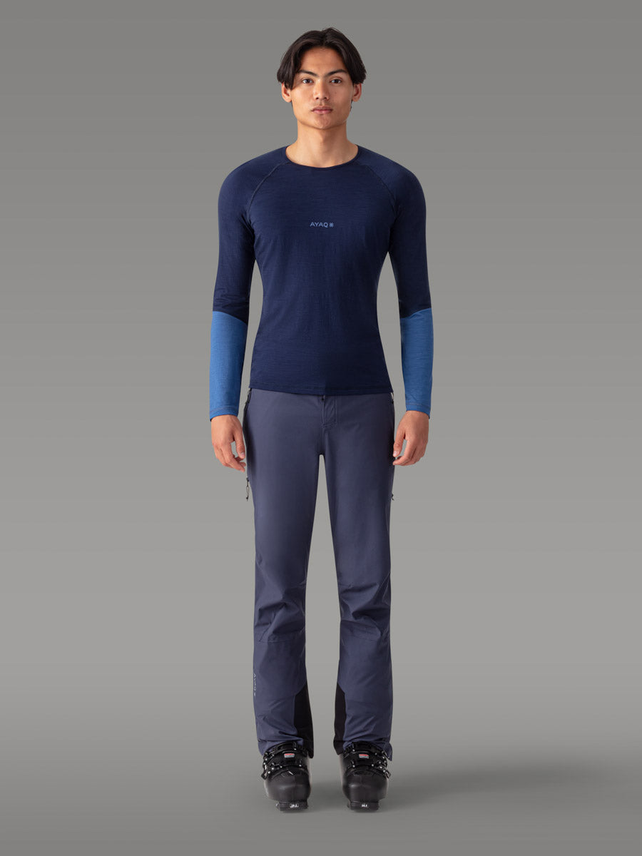 MEFONNA 100 % merino T-skjorte — Blue Slate