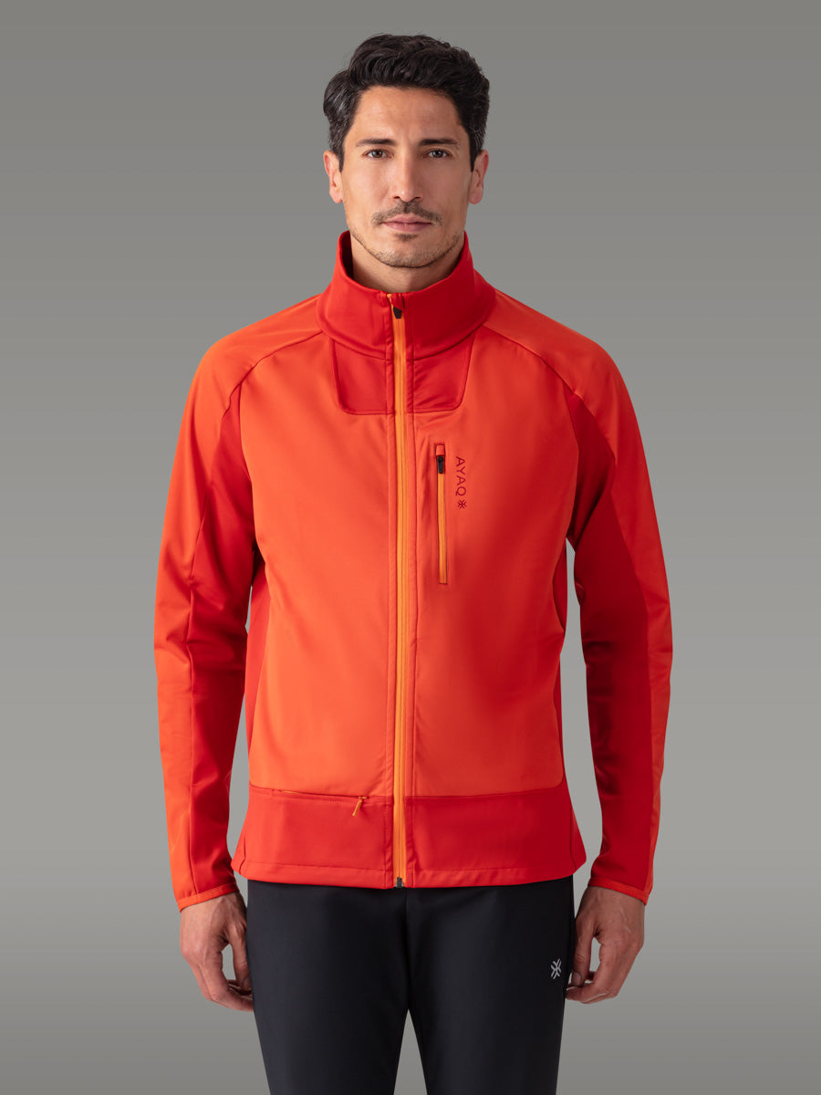 SHANDAR Windbreaker Jacket - color Orange Sunrise

