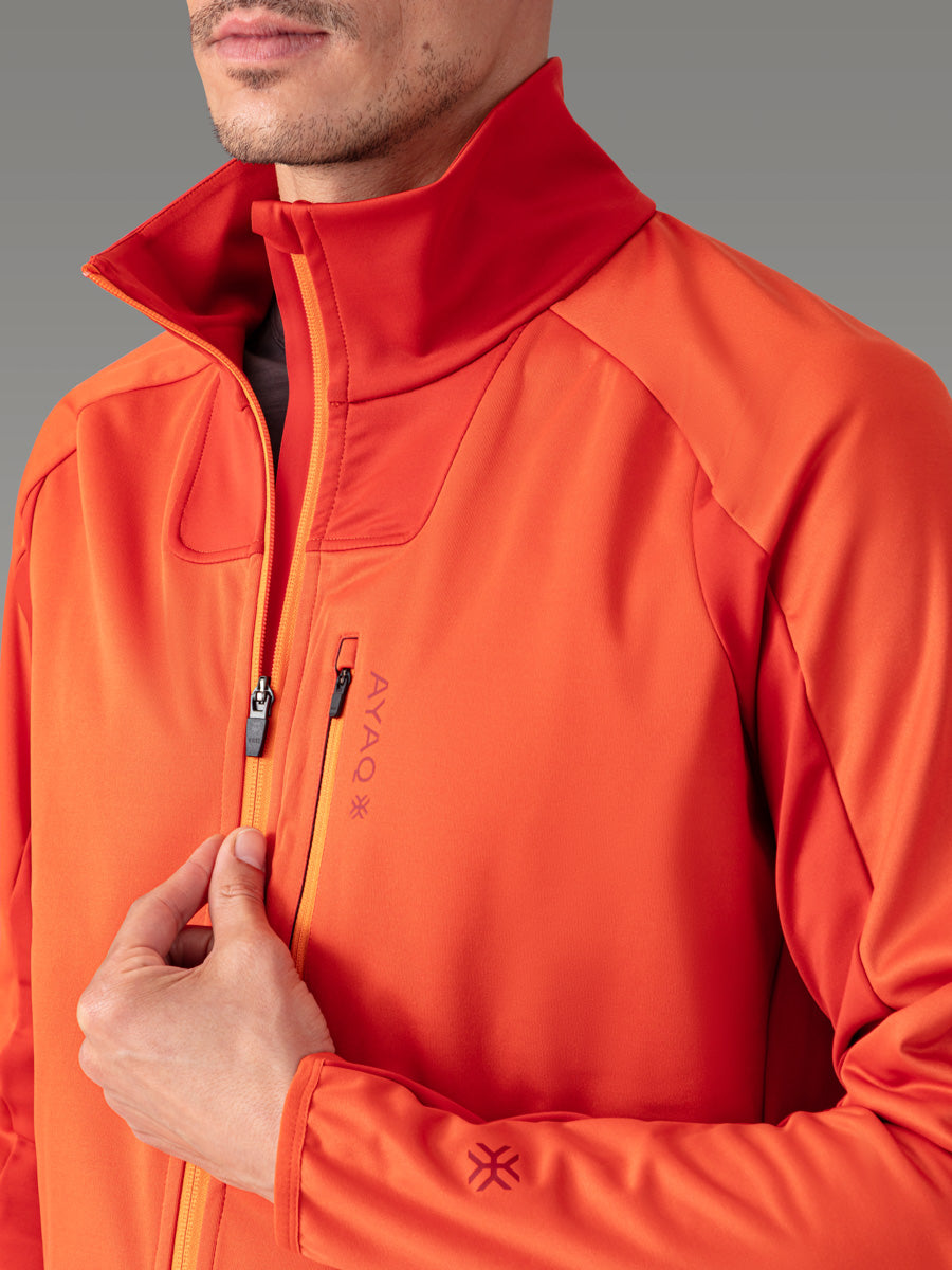 SHANDAR Windbreaker Jacket - color Orange Sunrise

