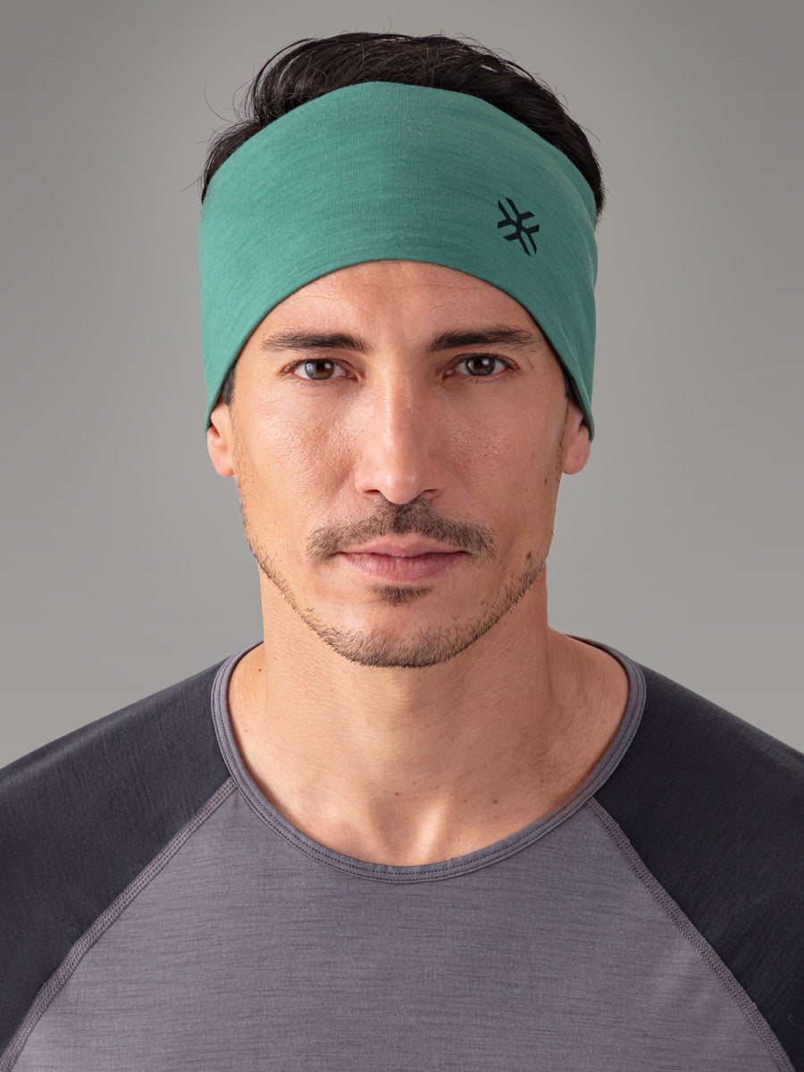 MANDRONE Bandeau 100% Mérinos — Green Lake