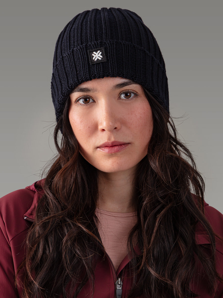 DAMMA Warme Mütze 100% Merino — Deep Blue
