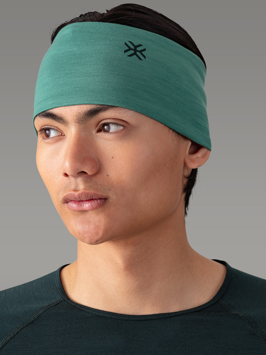 MANDRONE Bandeau 100% Mérinos — Green Lake