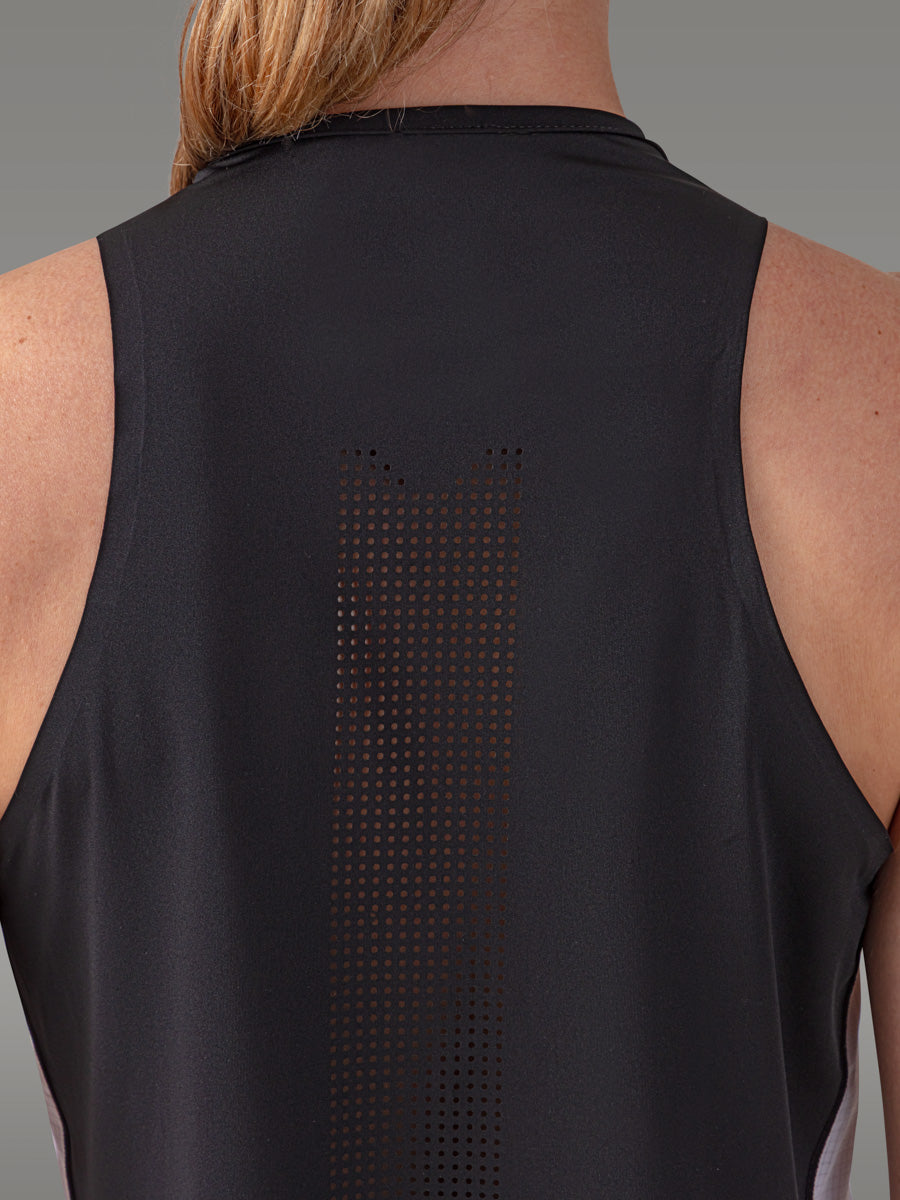 TENNO Trail/Running Stamina Tank Top — Black Storm